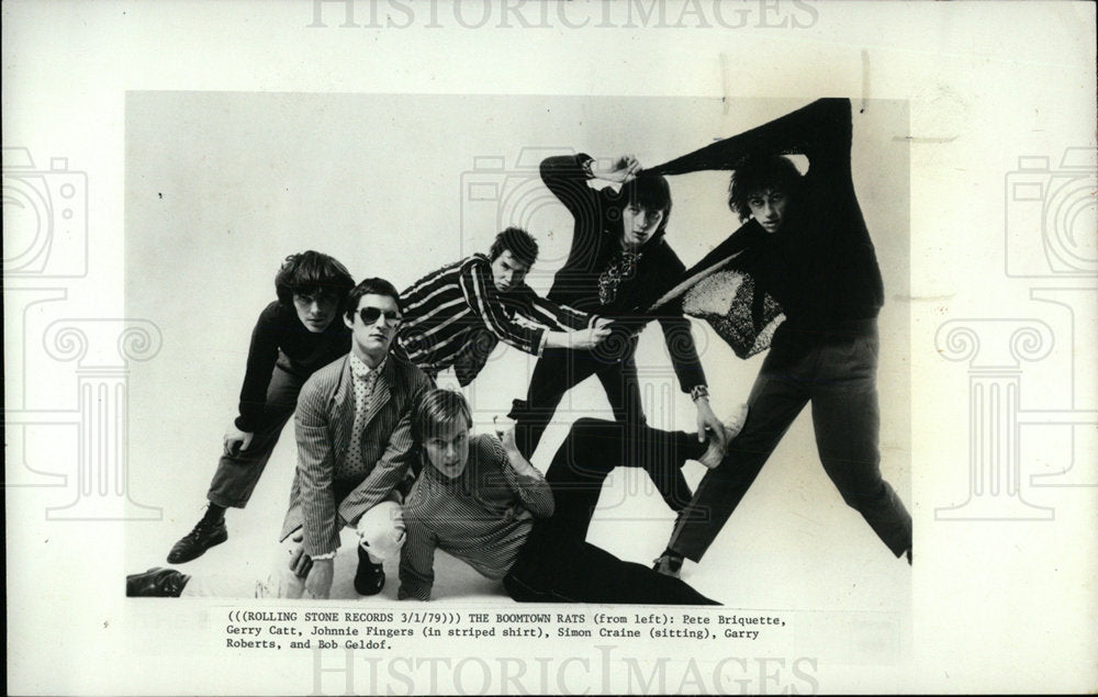 1979 Press Photo Boomtown Rats Irish Punk Rock Band - Historic Images