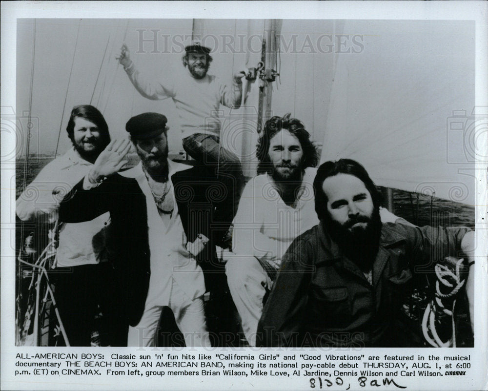 1985 Press Photo Cinemax Documentary The Beach Boys - Historic Images