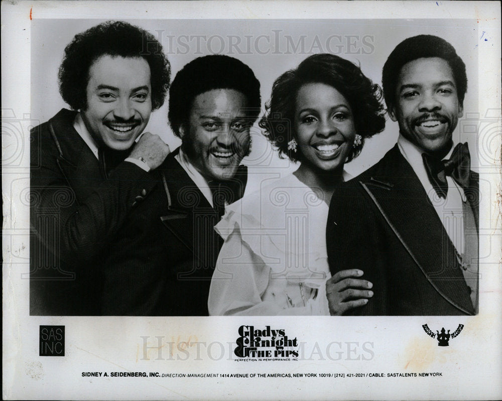 1975 Press Photo Gladys Knight &amp; The Pips Music Band - Historic Images