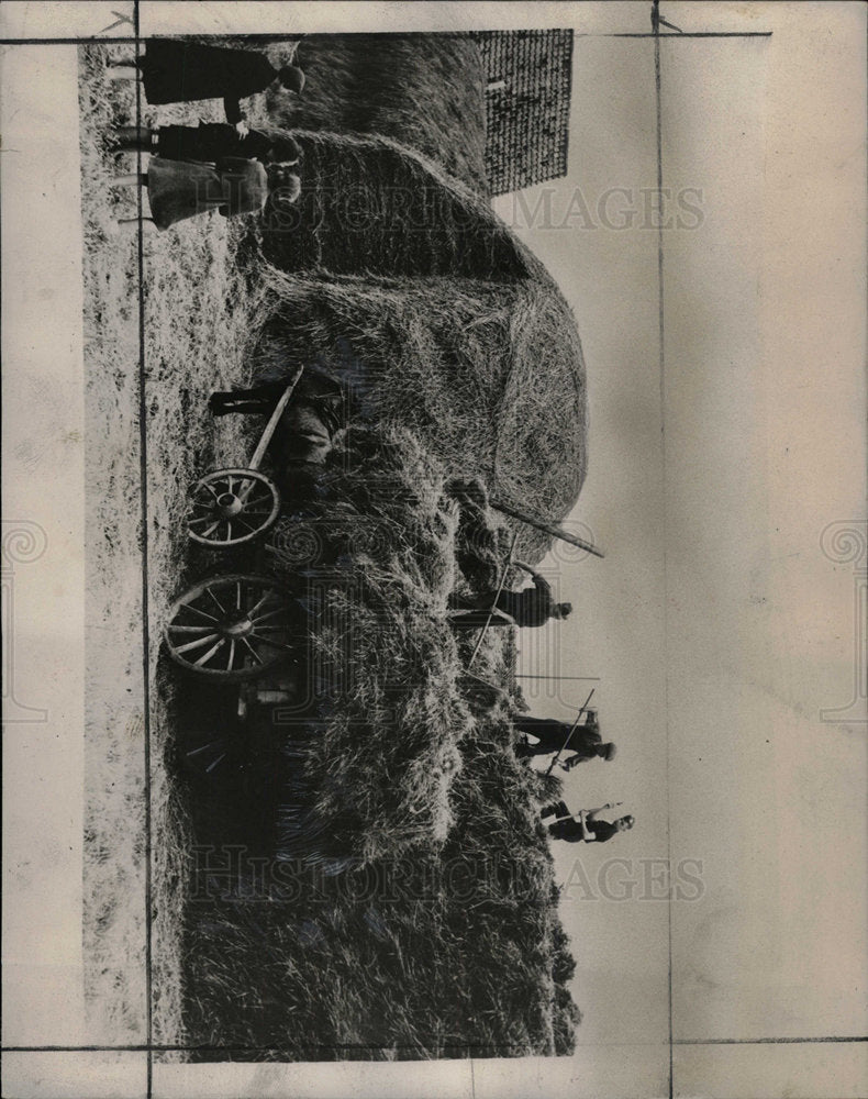 1939 Press Photo British soldiers aid Midlands farmers - Historic Images