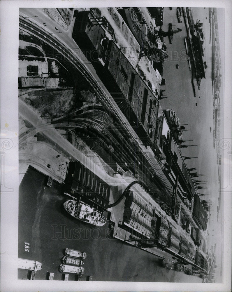 1954 Press Photo Le Havre Hermann Du Pasquier Pier - Historic Images