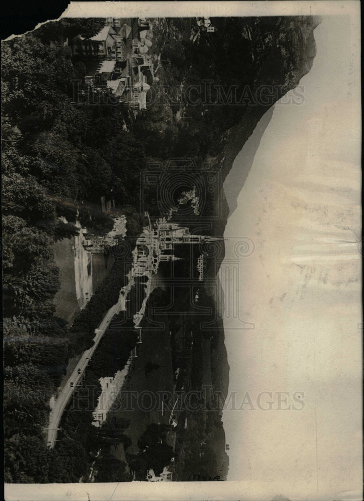 1929 Press Photo Lourdes France Aerial View Pyrenees - Historic Images