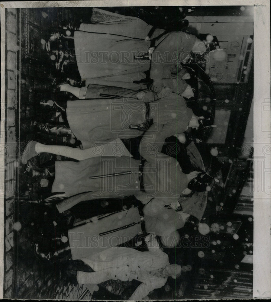 1955 Press Photo Bonn West Germany Riot Police Fight - Historic Images