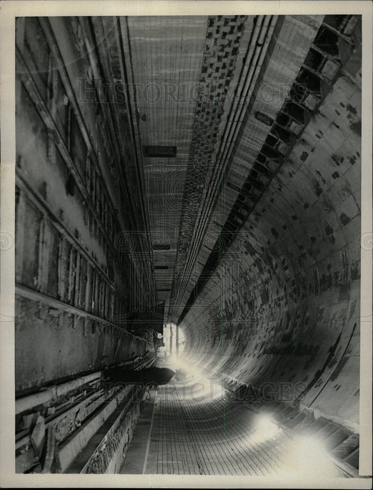 1936 Press Photo Tunnel Hudson River New York - Historic Images