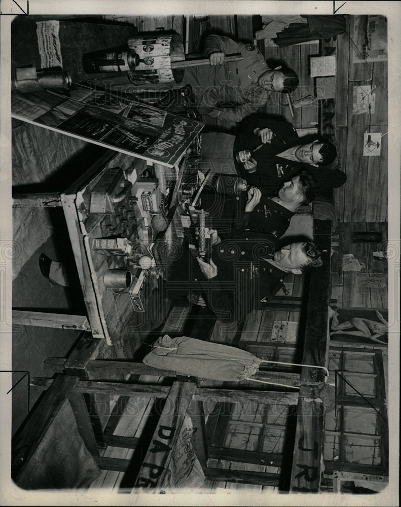 1946 Press Photo War Prisoner Exhibit/POW Handmade Item - Historic Images