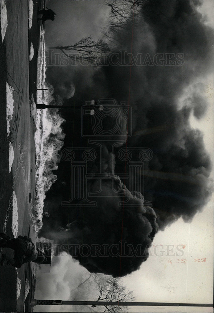 1944 Press Photo Smoke Flame Rokcy Mountain Modern war - Historic Images