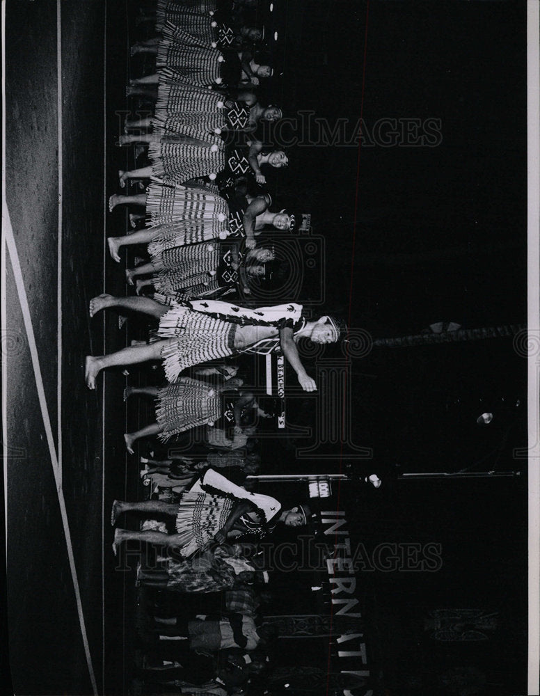 1963 Press Photo New Zealand Parade Maori Dancers - Historic Images