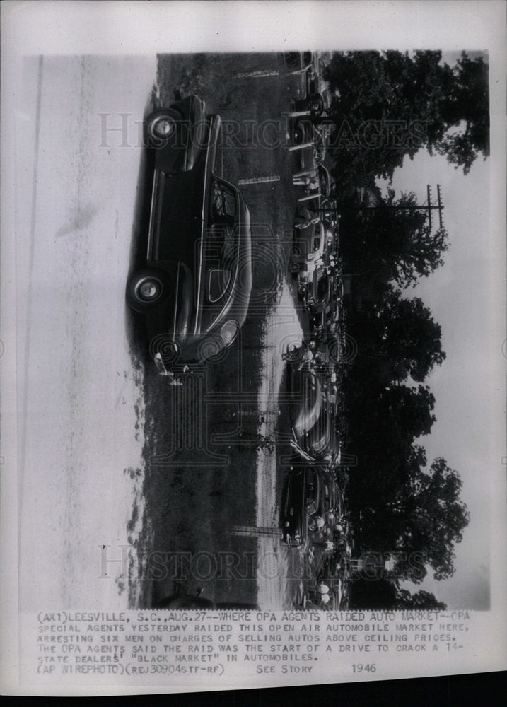 1946 Press Photo OPA air automobile market raided drive - Historic Images