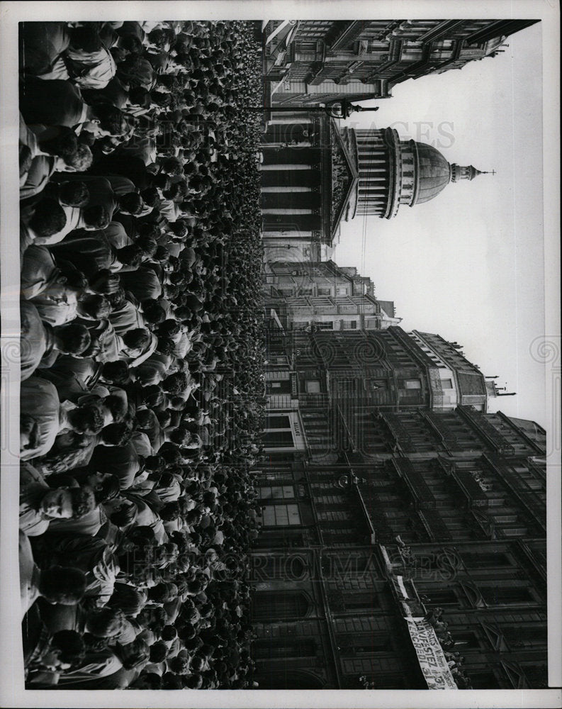 1954 Press Photo France Demonstrations For Education - Historic Images