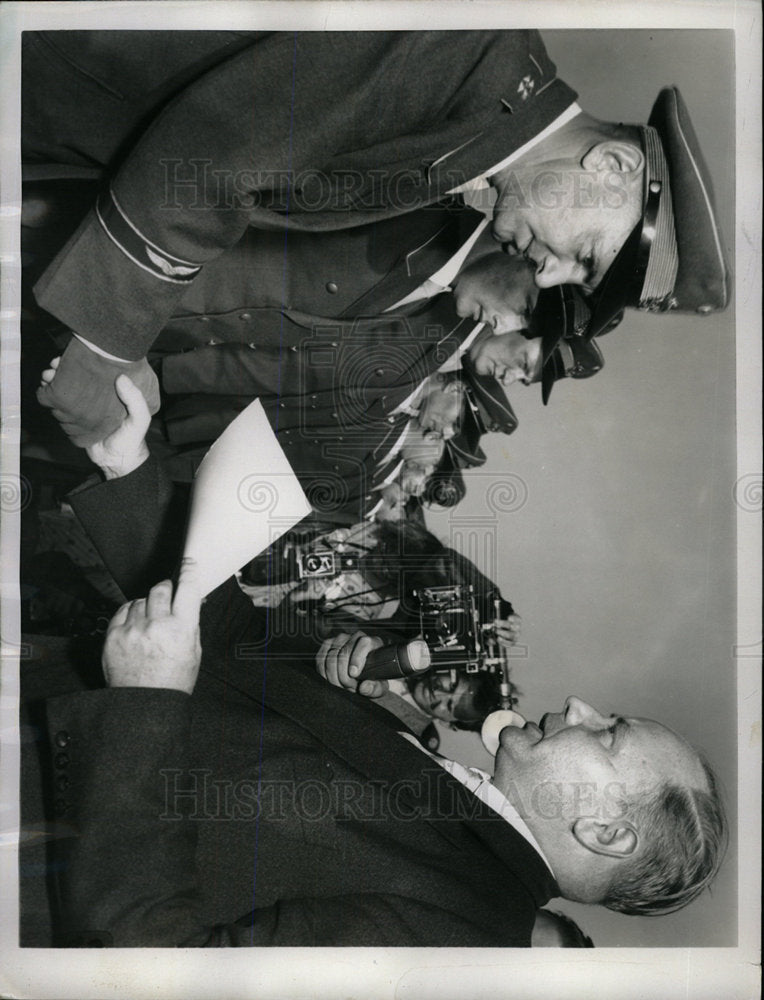 1956 Press Photo German Air Force Jet Wings - Historic Images