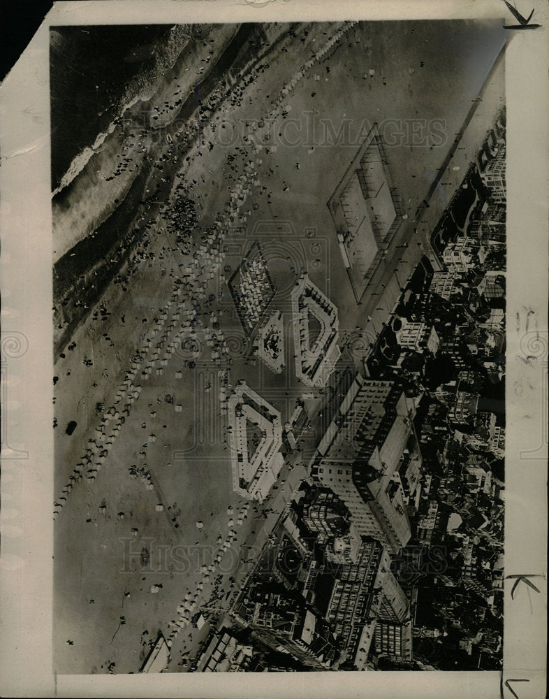 1927 Press Photo Air View Of Deauville, France - Historic Images