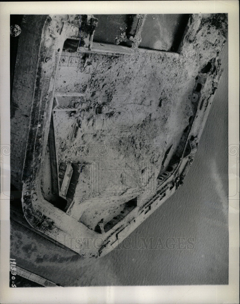 1944 Press Photo Aerial View of Outskirts of Cherbourg. - Historic Images