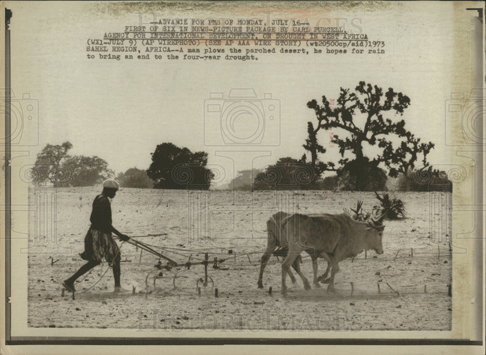 1973 Press Photo West Africa Drought Parched Desert - Historic Images