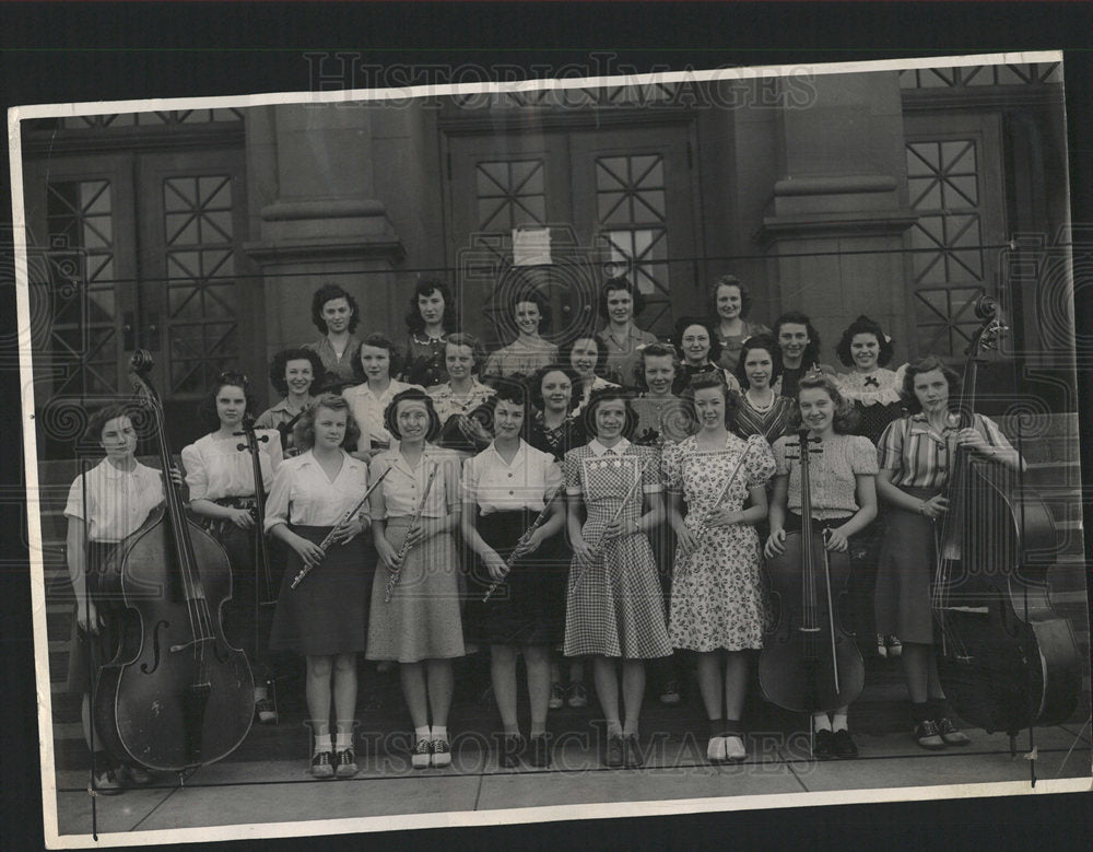 1941 Press Photo Denver Public Schools Music Fest Mich - Historic Images