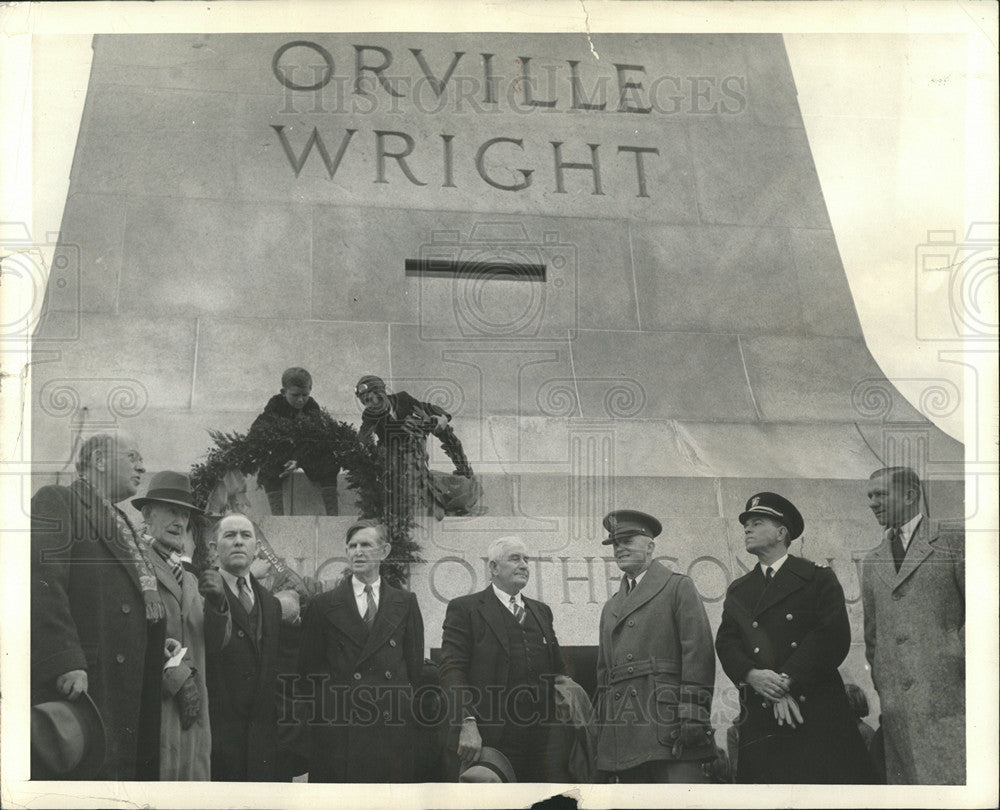 1938 Press Photo Wright brother North Wilson Kitty Hawk - Historic Images