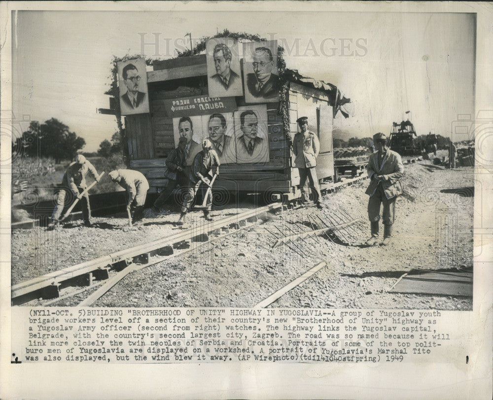 1949 Press Photo Yugoslavia Unity Brotherhood Highway - Historic Images