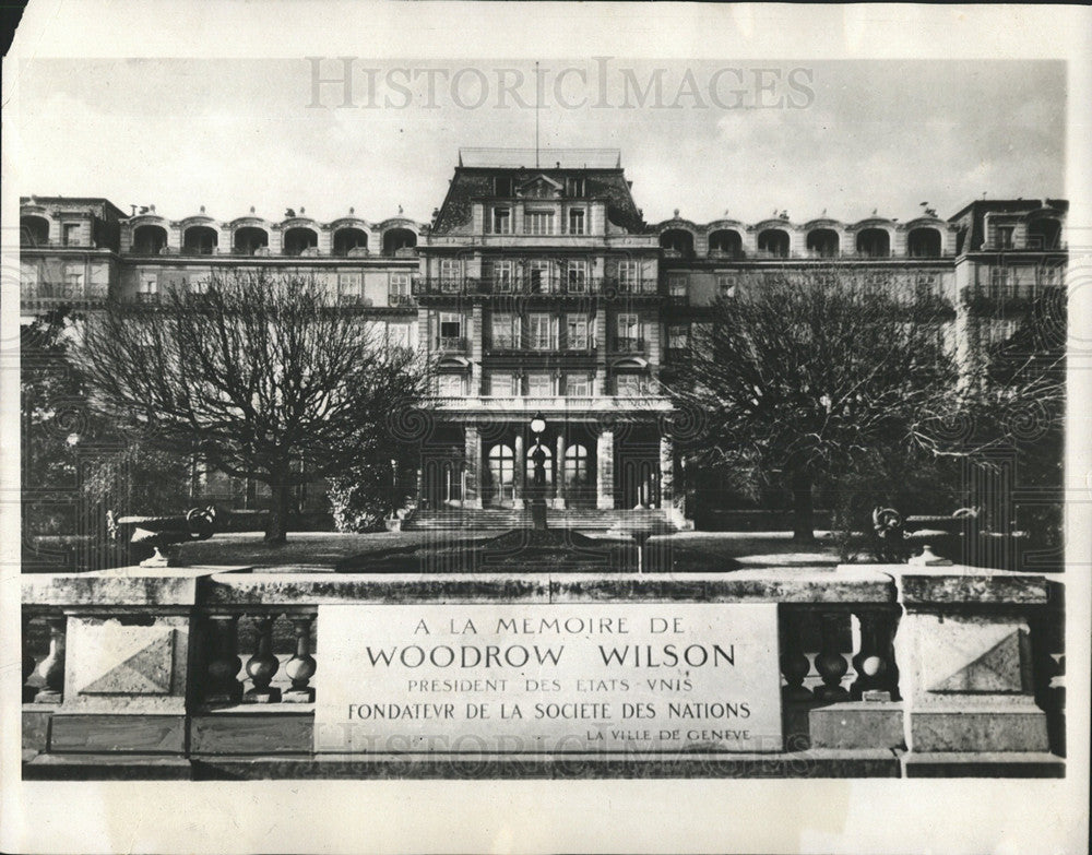 1932 Press Photo Late Woodrow Wilson Geneva Switzerland - Historic Images