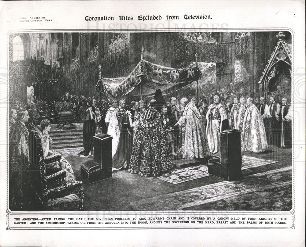1953 Press Photo Oath King Edward Archbishop convention - Historic Images