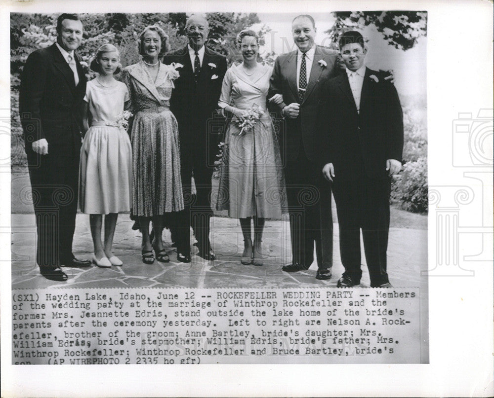 Press photo Hayden Lake Rockefeller Winthrop Jeannette - Historic Images