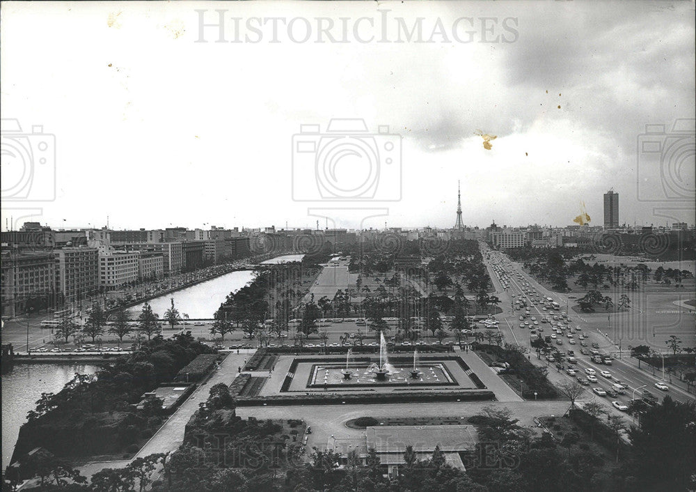 1967 Press Photo Imperial Palace Plaza Tokyo South - Historic Images