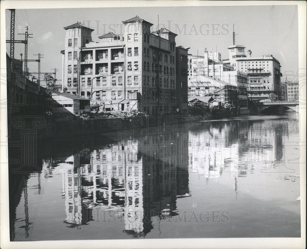 1946 Press Photo Asahi Shimblin Tokyo Newspaper River - Historic Images