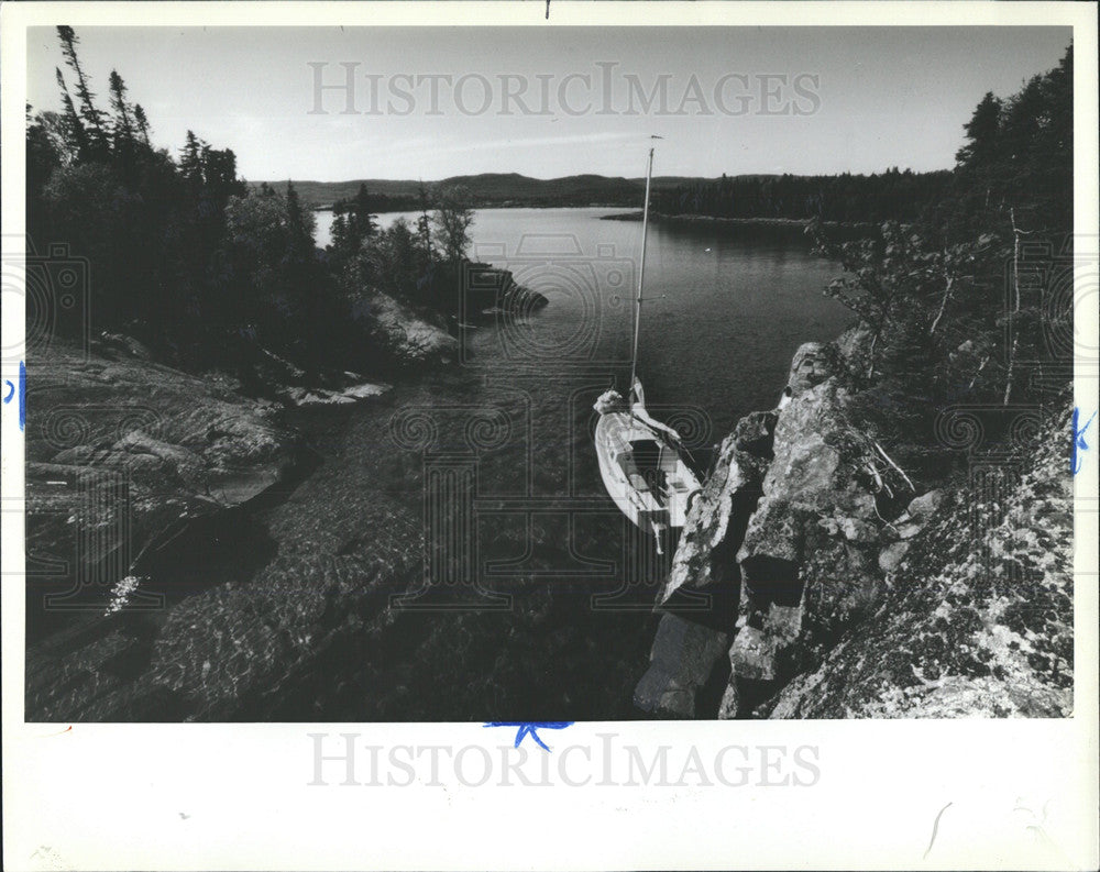 A Cave among the Susie Islands in Lake Superi - Historic Images