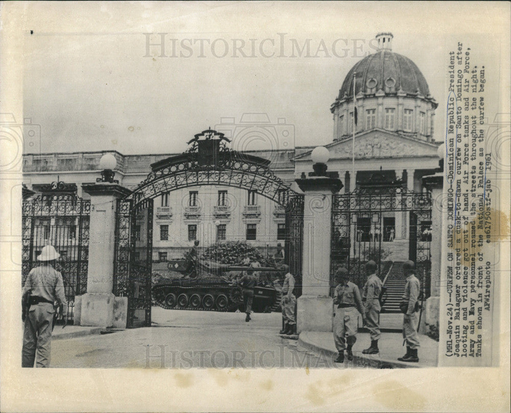 1961 Press Photo DOMINICAN REPUBLIC PRESIDENT JOAQUIN - Historic Images