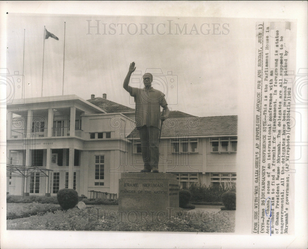 1962 Press Photo Accra Ghann Parliament House formula - Historic Images