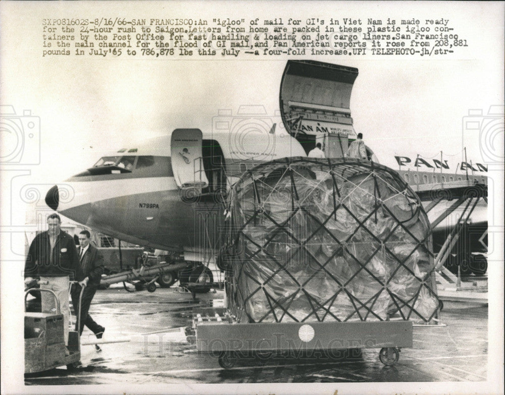 1966 Press Photo igloo Vietnam Saigon mail ready rush - Historic Images