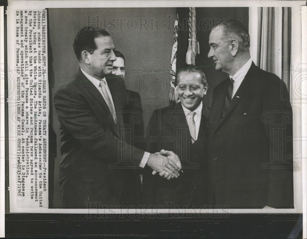 1965 Press Photo Ricardo Arias Panama Ambassador Mich - Historic Images