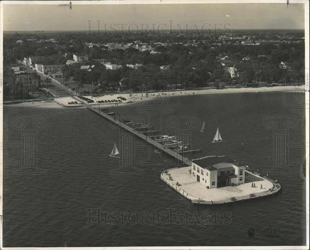 1954 Press Photo Yacht Basin Palmetto Pin Harold Smith - Historic Images