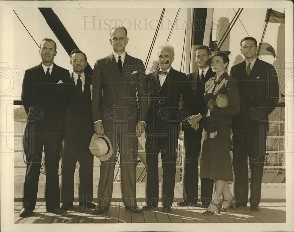 1929 Press Photo US Delegation sails American UN Pan - Historic Images