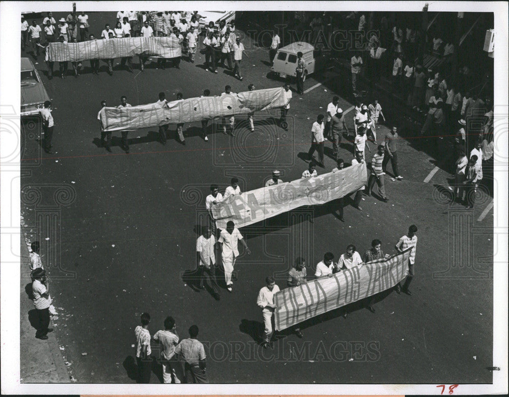 1964 Press Photo USP Panama Nationalist feeling canal - Historic Images