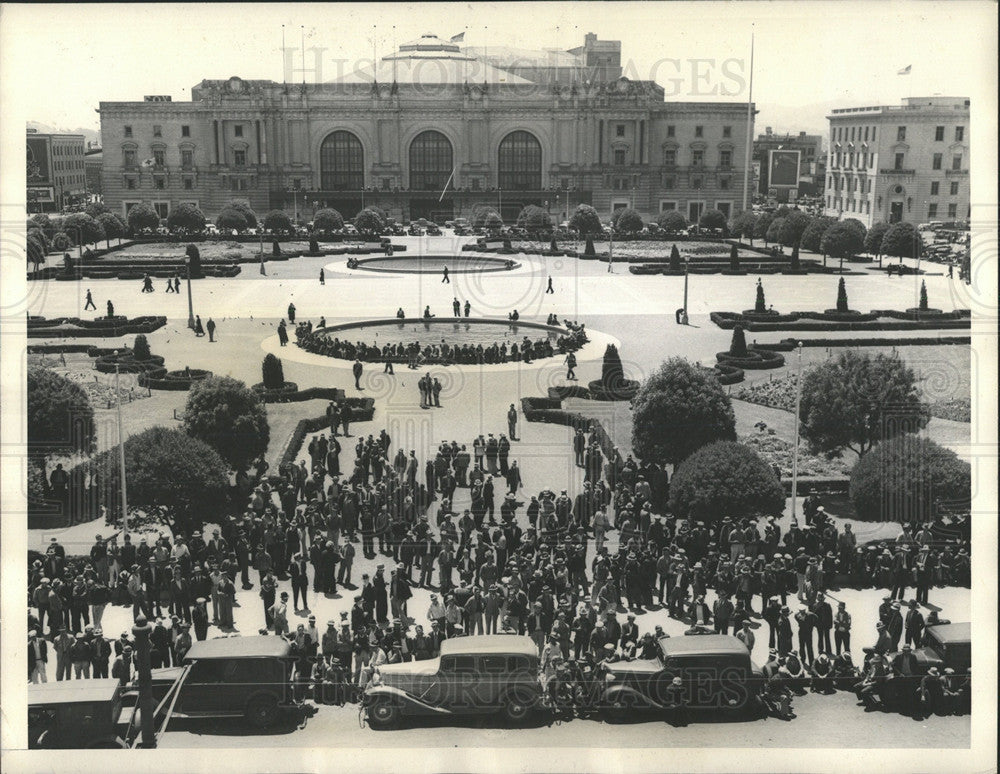 1936 Press Photo Labor Demonstrations San Francisco - Historic Images