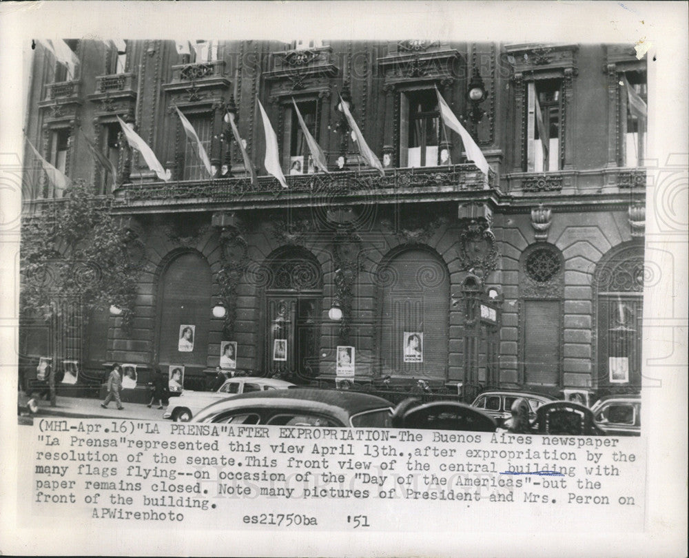 1951 Press Photo Buenos Aires Newspaper &quot;La Prensa&quot; - Historic Images