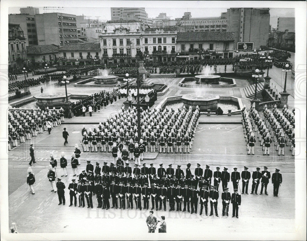 1956 Press Photo Armed forces Colombia Bogota Colombia - Historic Images