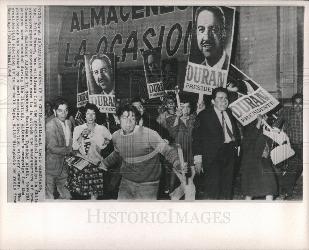 1964 Press Photo Sentor Julia Duran President Campign - Historic Images