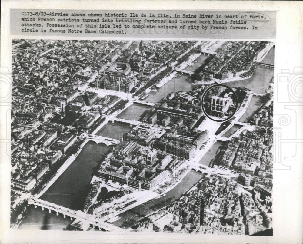 Press Photo Ile de La Cite French patrois Paris river - Historic Images