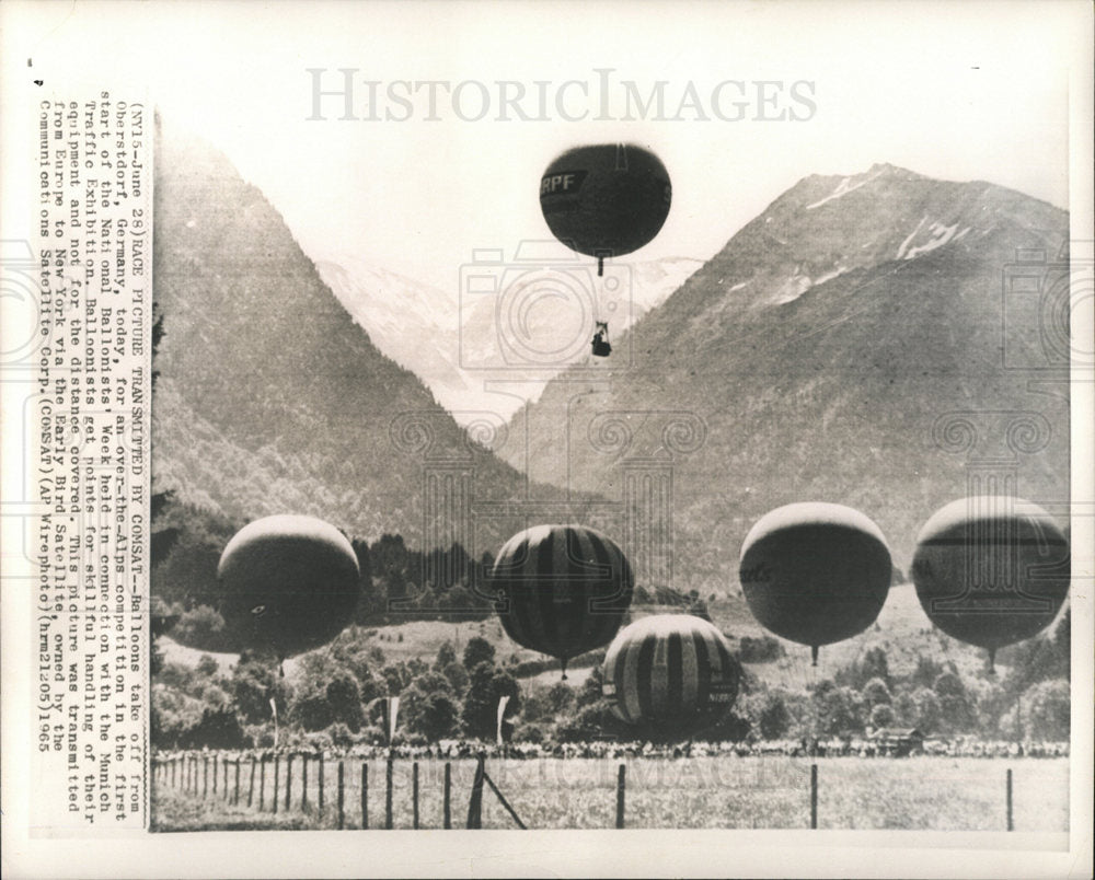 1965 Press Photo Oberstdorf Germany Balloon Competition - Historic Images