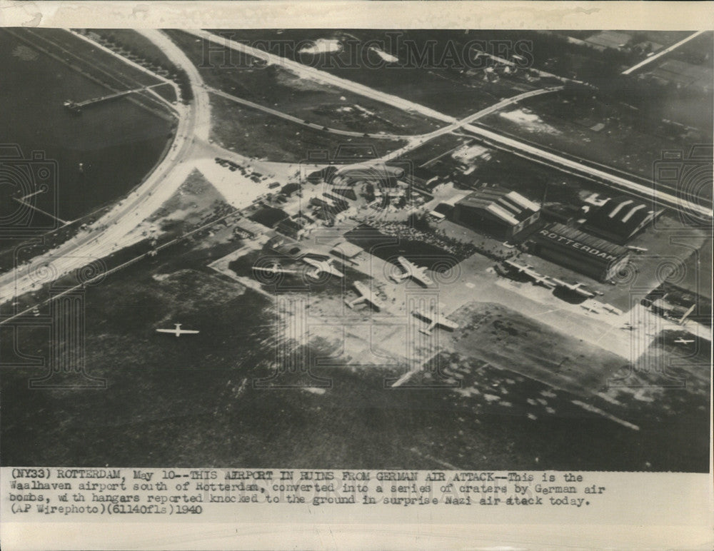 1940 Press Photo Waalheaven airport South Rotterdam Pic - Historic Images