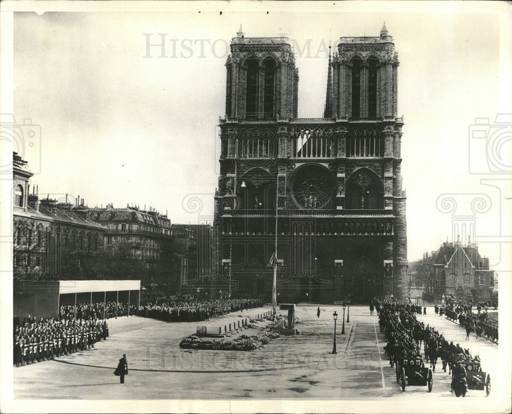 Press Photo At Mass Funeral For &quot;Cagoulard&quot; Bomb Victim - Historic Images