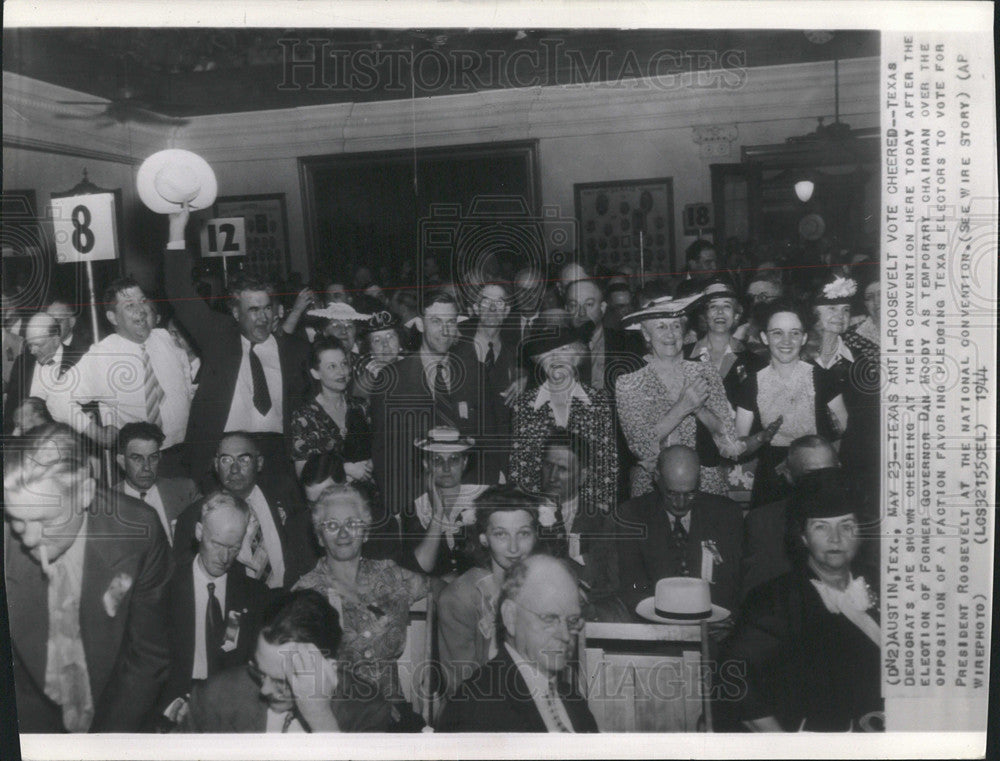 1964 Press Photo Texas anti Roosevelt Demonstrate - Historic Images