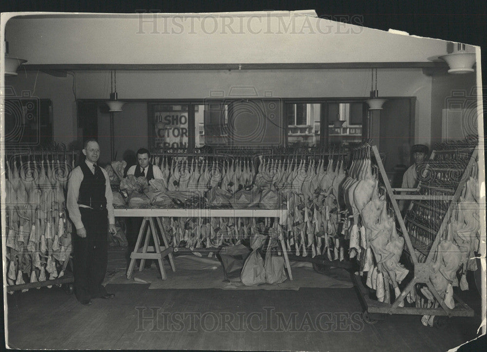 1936 Press Photo Denver Post Thanksgiving Turkeys - Historic Images