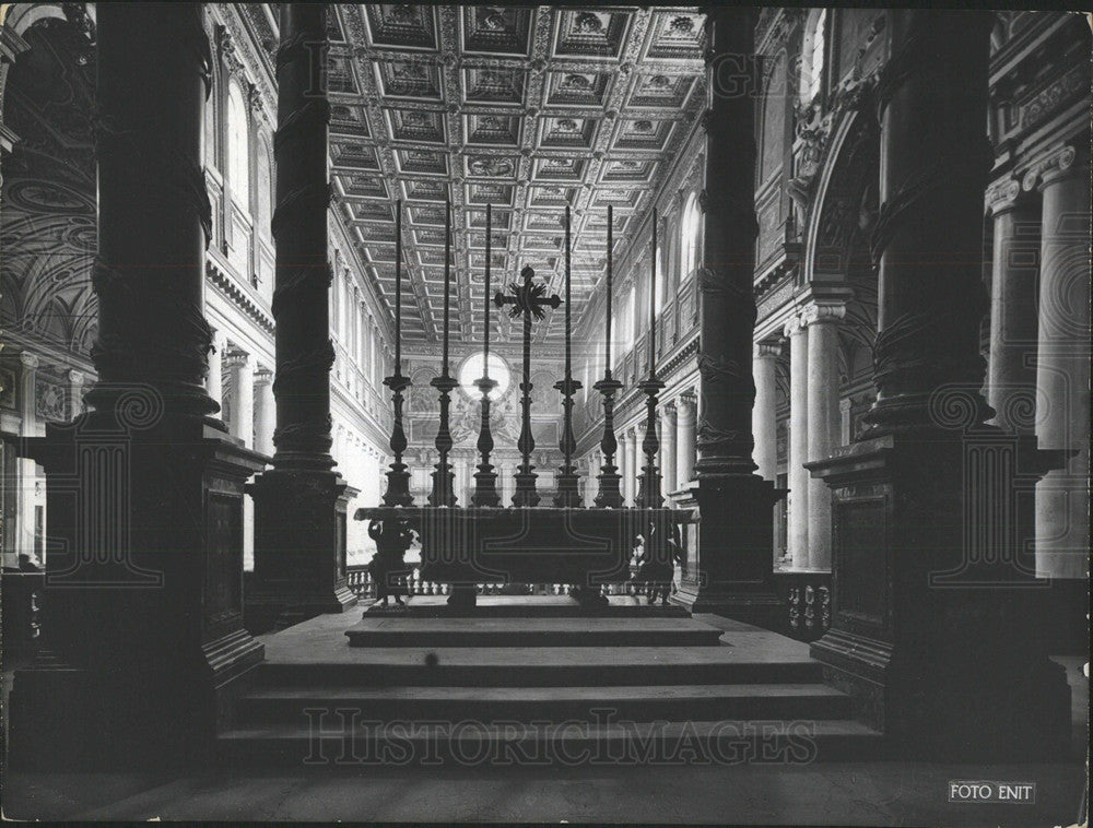 Press Photo Roma Basilica di S Maria Maggiore Altar - Historic Images