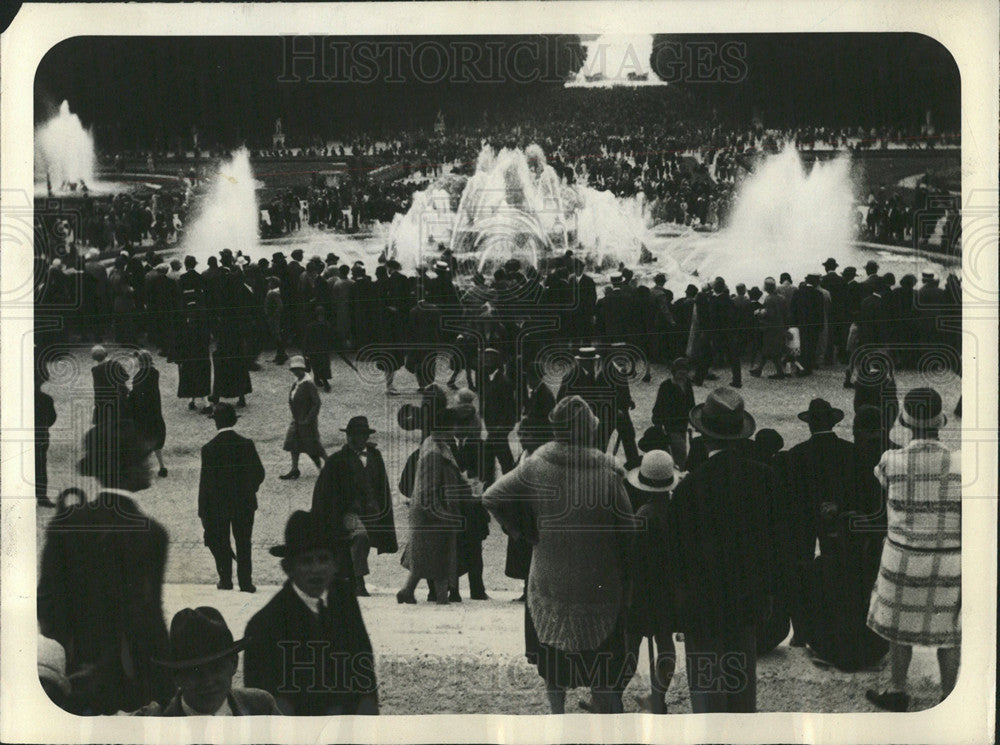 1927 Press Photo Fountain in Versailles Park in Franco - Historic Images