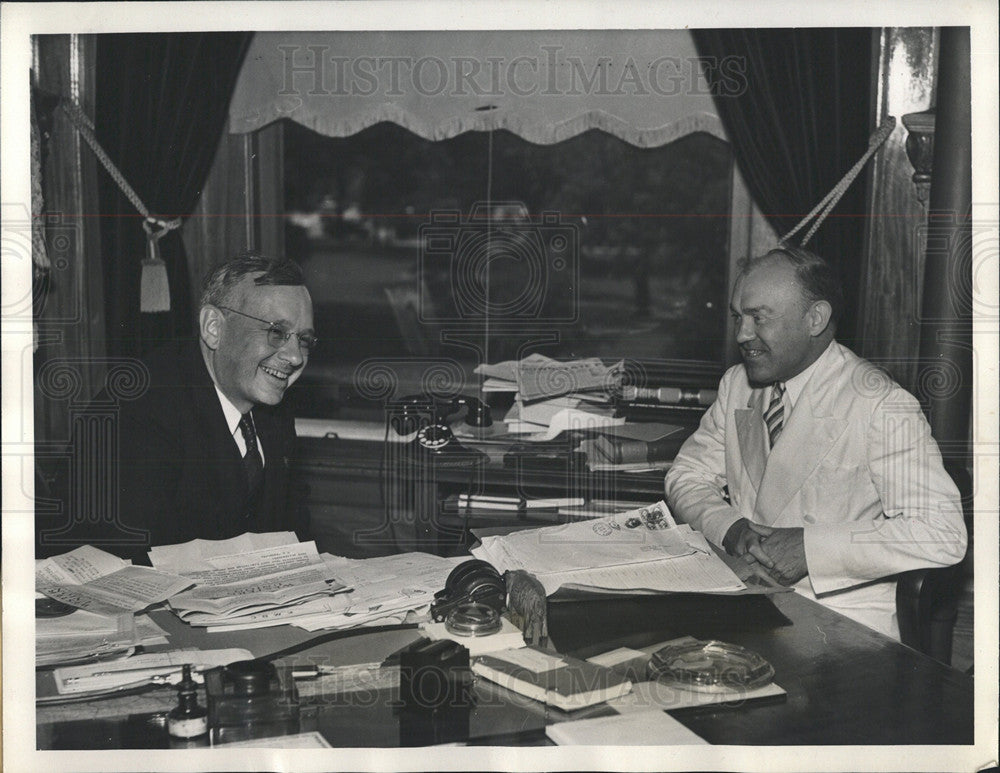 1936 Press Photo Harry Woodring Gov. Alf M. Landon - Historic Images