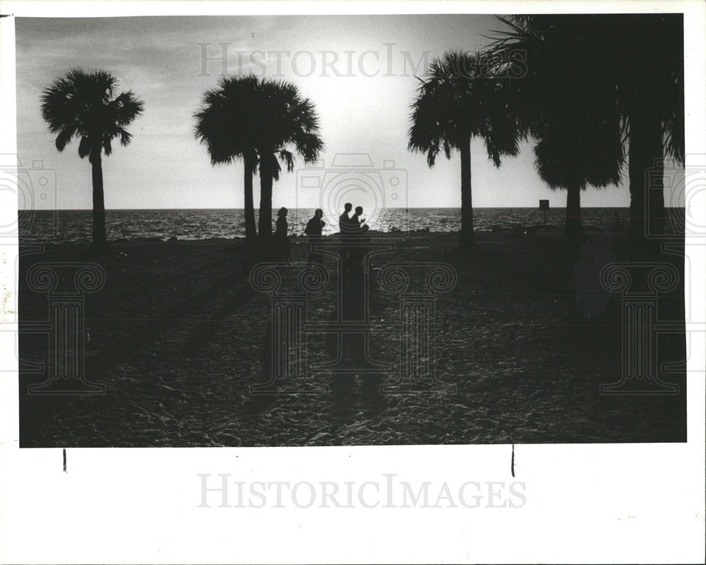 1990 Press Photo Hernando Beach Sunset - Historic Images