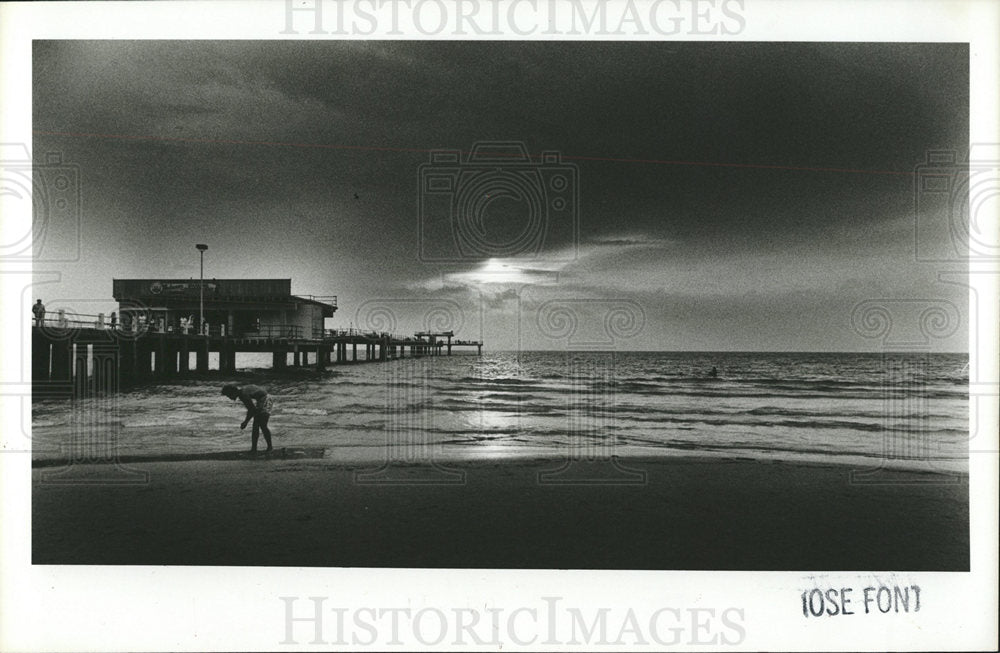 1984 Press Photo Sunset Clearwater Beach - Historic Images