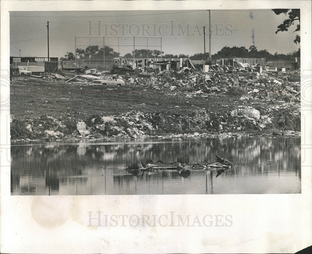 1934 Press Photo Open garbage pit Largo Ridgecrest Park - Historic Images