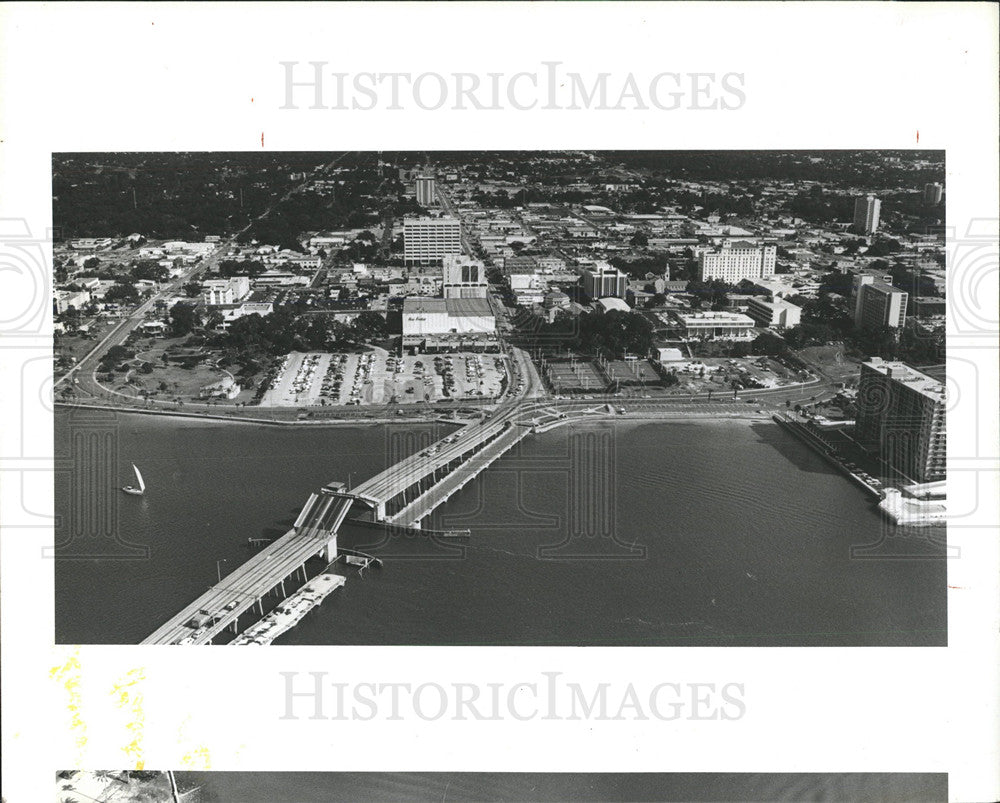 1983 Press Photo Memorial Causeway Bridge Clearwater - Historic Images